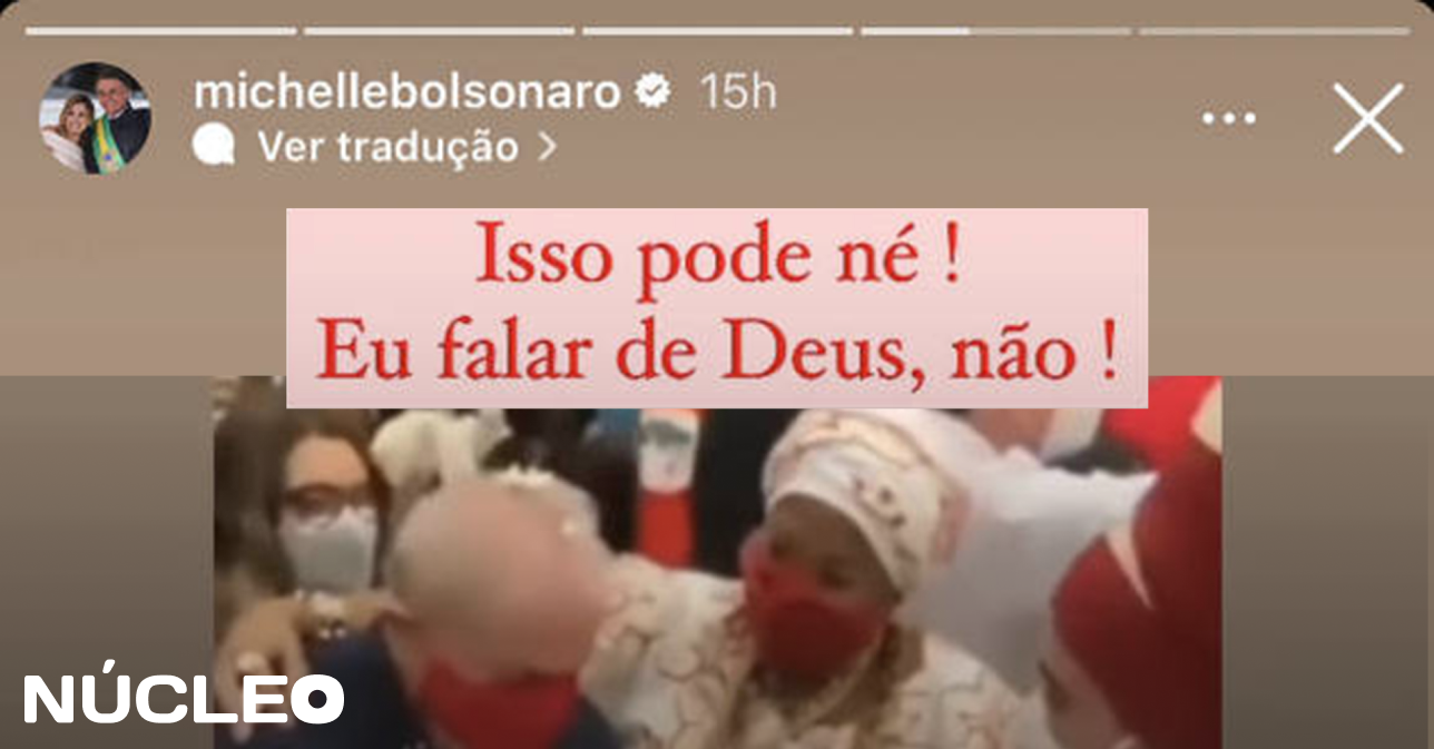 Michelle Bolsonaro postou vídeo preconceituoso, mas conta banida era fake